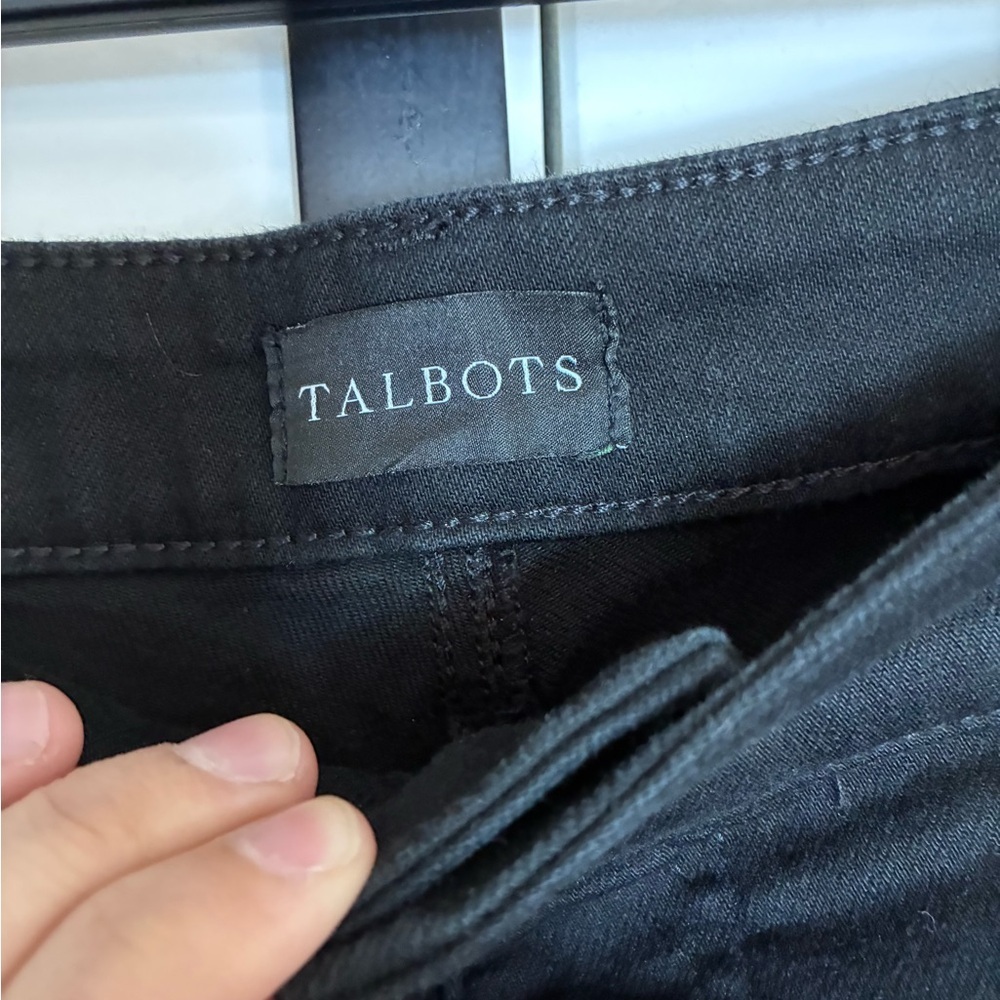 Talbots Deep Black Jeans Soft Material working pockets easy button zipper 16 - Picture 7 of 13
